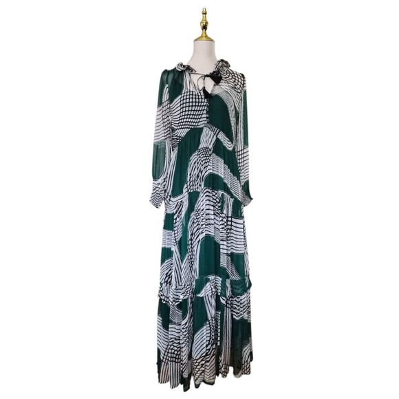 Anthropologie The Marais Printed Chiffon Maxi Dress Size XS. - Picture 2 of 7
